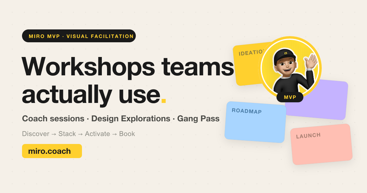Miro Coach — interactive stack board with coach sessions and Gang Pass
